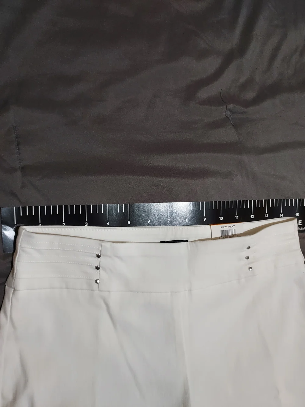 JM Collection White Rivet Size S Short Slim-Leg Pull-On Pants - Picture 4 of 8